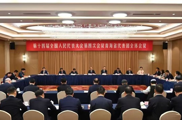 青海代表团举行第一次全体会议